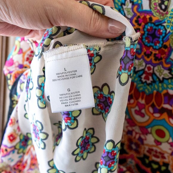 Bila Boho Sleeveless Blouse Size Large Colorful Boho Layered Tank Top - Picture 8 of 8